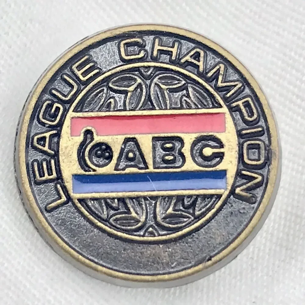 American Bowling Congress ABC League Champion Medal Pin Vintage Sports